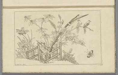 Three Birds in a Blooming Tree (Chinese Flowers and Birds series)