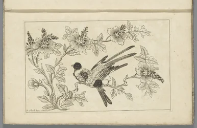 Two Birds on a Blossom Branch (Chinese Flowers and Birds)
