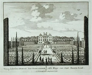 House and gardens at Saint Annen-Land, from 