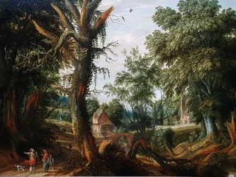 Wooded Landscape with Figures
