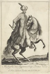 Equestrian Portrait of Kara Mustafa, Grand Vizier in the Turkish Army