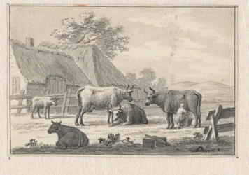 Farmyard with a Milking Maid