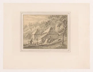 Landscape with Watermill and Barn