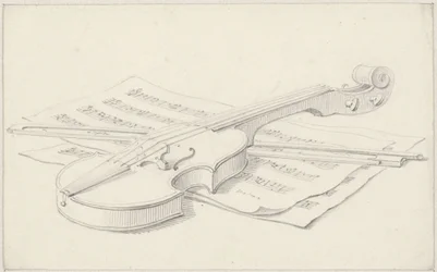 Still-life with Violin, Bow and Sheet Music