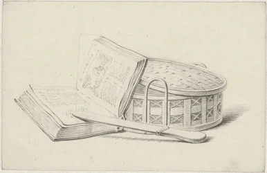 Still Life with Book, Letter Opener, and Basket