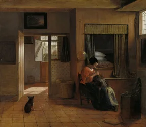 A Mother Delousing Her Child’s Hair, Known as ‘A Mother’s Duty’