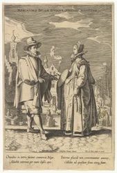 Mercatoris Belgae Eiusque Coniugis Vestitus, from Fashions of Different Nations