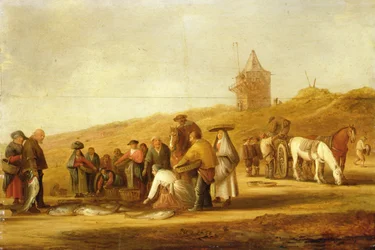 Fishermen Selling their Catch on the Beach