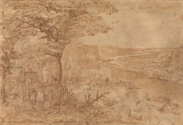 Landscape with pilgrims