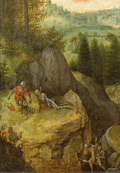 The suicide of Saul in the battle against the Philistines on Mount Gilboa