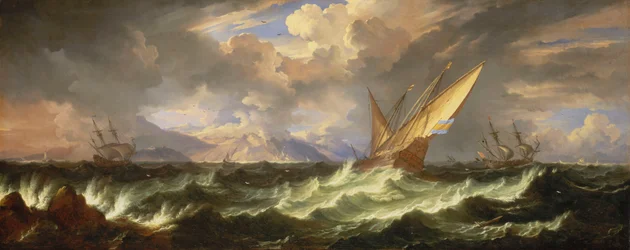 A fresh breeze in the Mediterranean, late 17th century