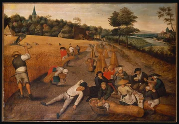 Summer: Harvesters Working and Eating in a Cornfield