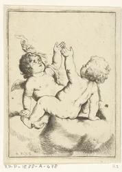 An Angel and a Child on a Cloud