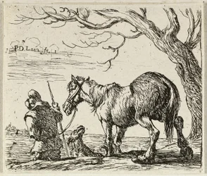 Farmer with Horse
