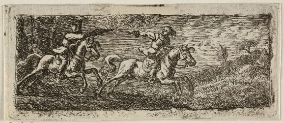 Two Horsemen Fighting