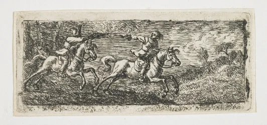 Two Horsemen Fighting