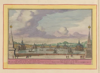 Large Pond with Ships in the Gardens of the Palacio del Buen Retiro in Madrid (Theatrum Hispaniae Series)