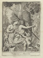 Print 11 from Series of Drawing Examples with Venus and Adonis