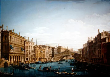 The Grand Canal looking North towards the Rialto bridge