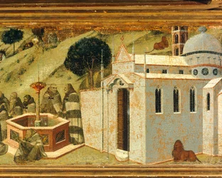 The First Carmelite Hermits at Spring of Elijah (detail)