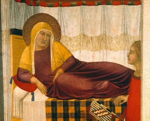Triptych of nativity of Virgin