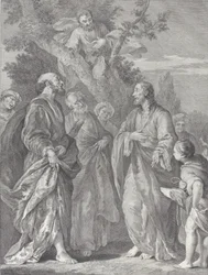 Conversion of Zacchaeus, with Christ at Right Addressing the Tax Collector, 1730-39