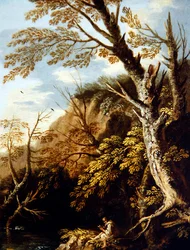 A Wooded Landscape with a Hermit