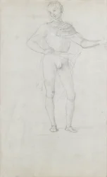 A Study for a Figure in an Adoration of the Magi