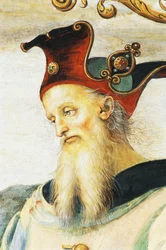 Pericles, fresco, Audience Hall, Collegio del Cambio, Priors Palace, Perugia, Umbria, Italy