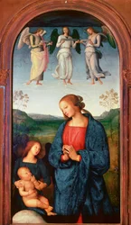 Polyptych of the Chartreuse of Pavia: Madonna and Child with Three Angels