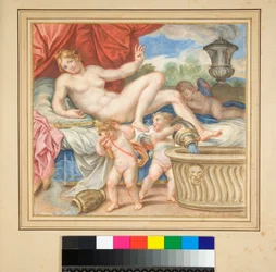 Recumbent Danae with the Cupids