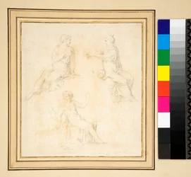 Three Female Figures Seated