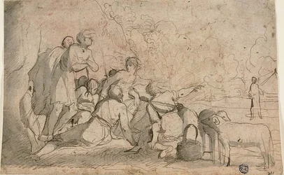 Group of Shepherds and a Ram