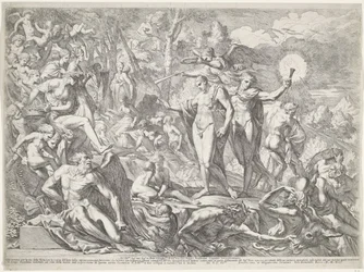 Young Man Arrives at Parnassus via the Road of Virtue