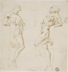 Studies for Thieves on the Cross, Sketch of Figures