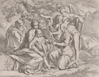The Holy Family fed by Angels, ca. 1642-44
