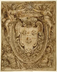 Arms of Don Taddeo Barberini, Principe di Palestrina
