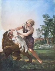 David Killing the Lion