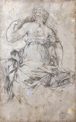 Female Figure, Study for the Age of Silver Fresco