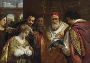 Saint Domitilla Receiving the Veil from Pope Clement I