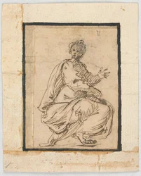 Sketchbook page: Allegorical Figure