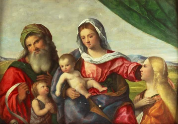 The Madonna and Child with the Infant St. John the Baptist, St. Catherine and St. Zacharias in a Landscape
