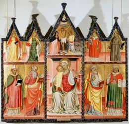 Madonna and Child with Saints Polyptych, Ten Separate Panels, 1440