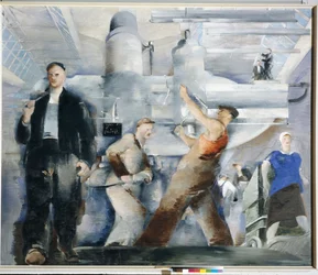 The Mounting of a workshop by Pyotr Vladimirovich Williams (1902-1947)