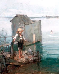 Bathing Hut with Boy, 1868