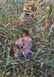 Child in meadow, (detail)