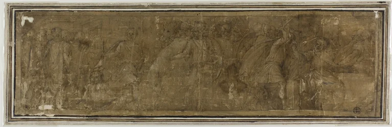 Mucius Scaevola Crossing the Tiber, Intending to Assassinate Porsenna but Killing his Treasurer by Mistake