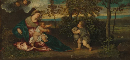 Madonna and Child and the Infant Saint John in a Landscape