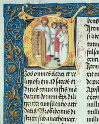 Ordination of Seminarians into the Priesthood from the Pontifical of Bishop Erasmus Ciolek, c.1510