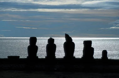 Moai statues, Rapa Nui National Park, Easter Island, Chile